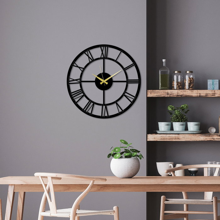 Wallity Pari Reloj de Pared Decorativo de Metal Negro Wallity Pari Reloj de Pared Decorativo de Metal Negro